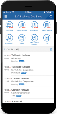SAP Business One mobile app